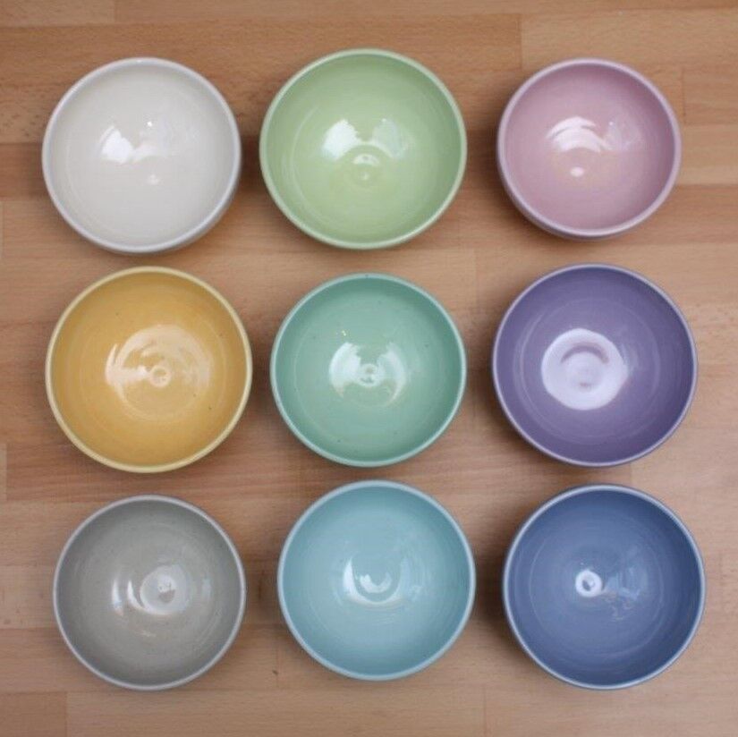 Bowls - underglaze slip colours