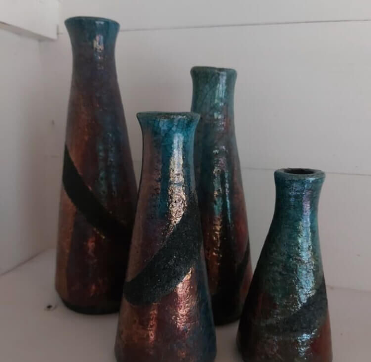 Family of raku pots